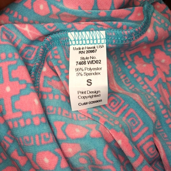 Tori Richard Honolulu Pink & Turquoise Mosaic Design Sheath Dress Made In Hawaii - Picture 6 of 7